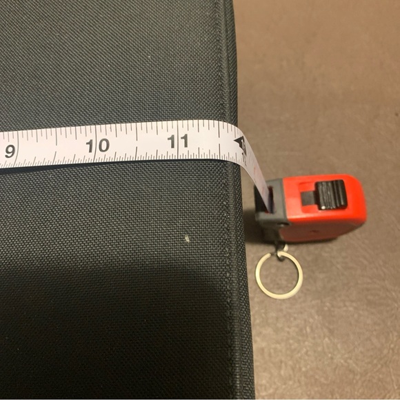 TUMI 2967D Black Leather Nylon Briefcase Laptop Shoulder Messenger Bag - Picture 10 of 16